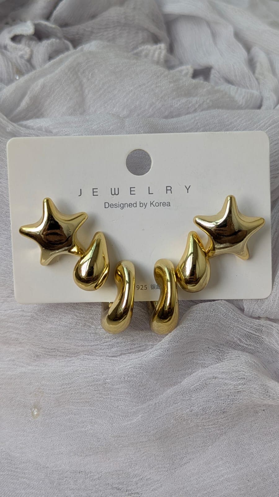 Elegant Star Drop Earring Set for Stylish Fashion Statement — image 1