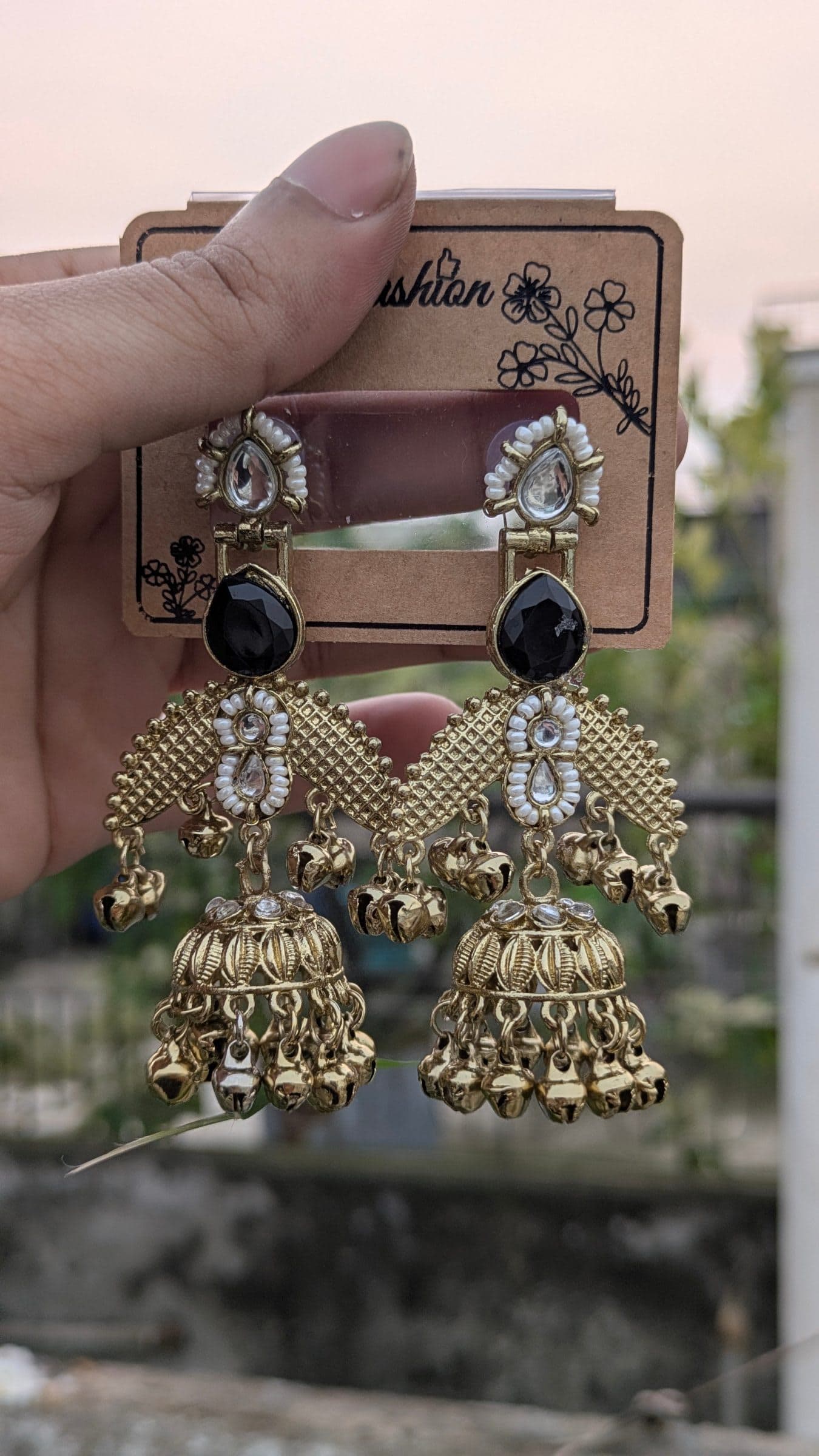 Traditional Kashmiri Jhumka Earrings for Timeless Elegance — image 1
